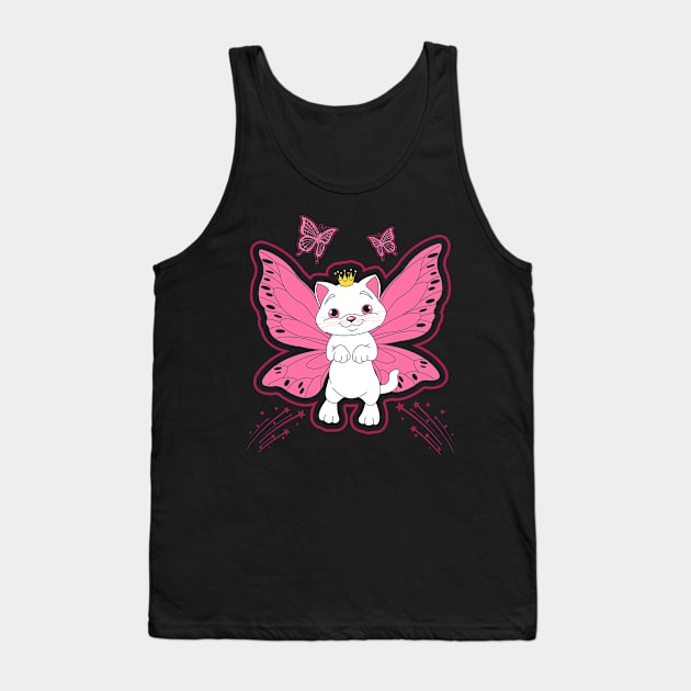 Butterfly Kitten Fairy Tank Top by aneisha